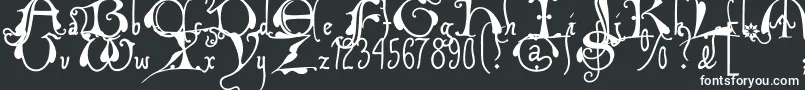 Шрифт Xiparoslombard – белые шрифты