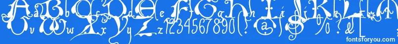 Xiparoslombard Font – White Fonts on Blue Background