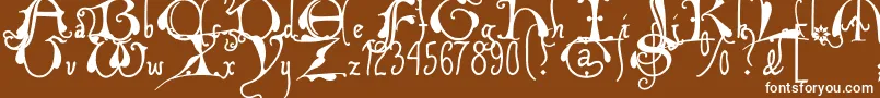 Xiparoslombard Font – White Fonts on Brown Background