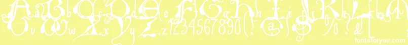 Xiparoslombard Font – White Fonts on Yellow Background