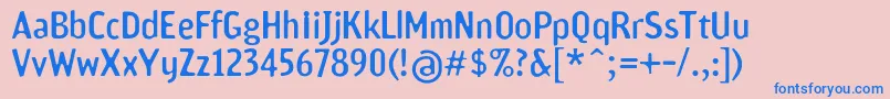 Scamofobiac Font – Blue Fonts on Pink Background