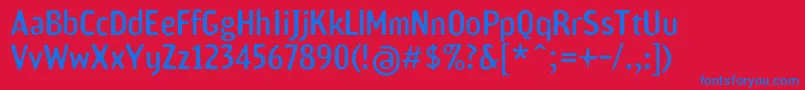 Scamofobiac Font – Blue Fonts on Red Background