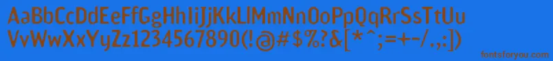 Шрифт Scamofobiac – коричневые шрифты на синем фоне