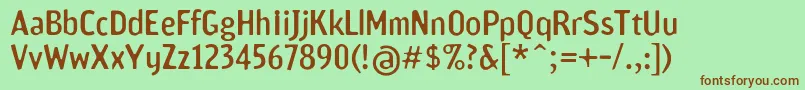 Scamofobiac Font – Brown Fonts on Green Background