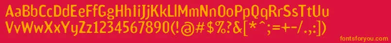 Scamofobiac Font – Orange Fonts on Red Background