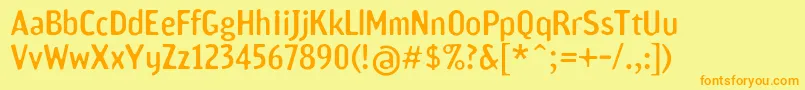 Scamofobiac Font – Orange Fonts on Yellow Background