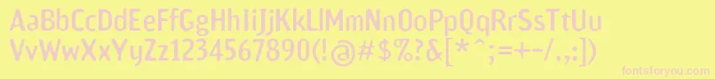 Scamofobiac Font – Pink Fonts on Yellow Background