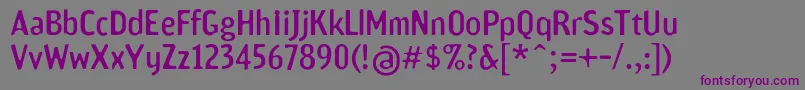 Шрифт Scamofobiac – фиолетовые шрифты на сером фоне