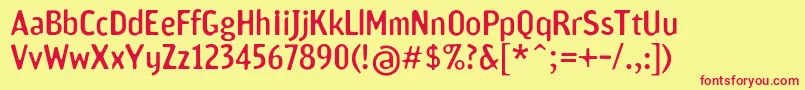 Scamofobiac Font – Red Fonts on Yellow Background