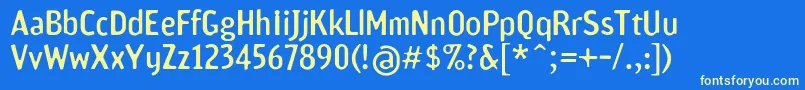 Scamofobiac Font – Yellow Fonts on Blue Background