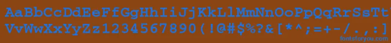 Шрифт CourierkoicttBold – синие шрифты на коричневом фоне