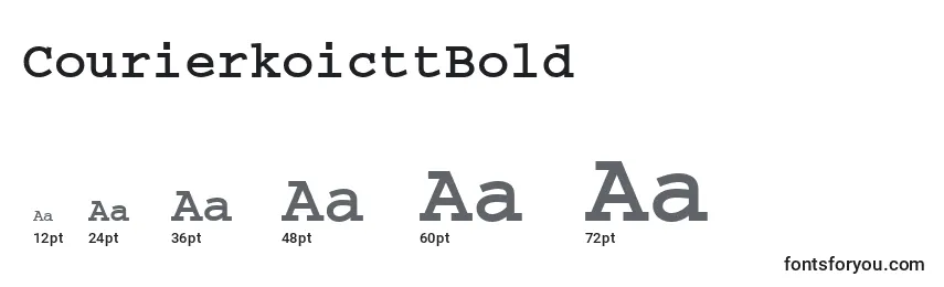 CourierkoicttBold Font Sizes
