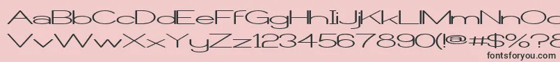 CastorgateWide Font – Black Fonts on Pink Background