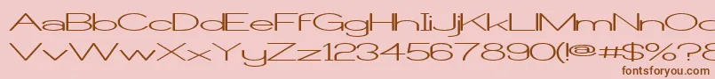 CastorgateWide Font – Brown Fonts on Pink Background