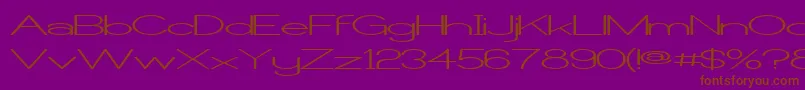 CastorgateWide Font – Brown Fonts on Purple Background
