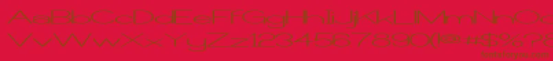 CastorgateWide Font – Brown Fonts on Red Background