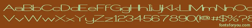 CastorgateWide Font – Green Fonts on Brown Background