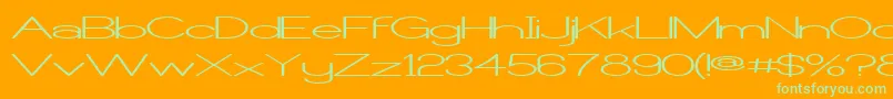 CastorgateWide Font – Green Fonts on Orange Background