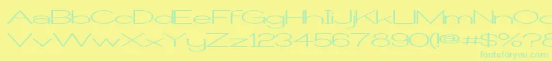 CastorgateWide Font – Green Fonts on Yellow Background
