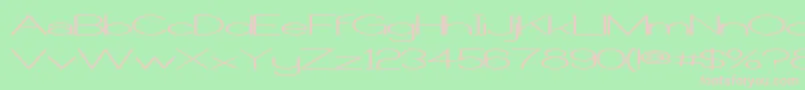 CastorgateWide Font – Pink Fonts on Green Background