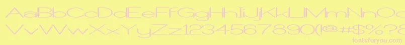 CastorgateWide Font – Pink Fonts on Yellow Background