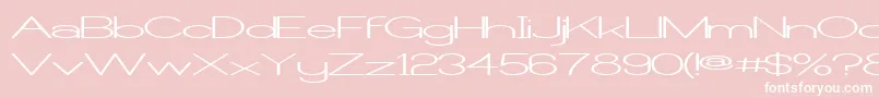 CastorgateWide Font – White Fonts on Pink Background