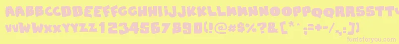 SnapsTaste Font – Pink Fonts on Yellow Background