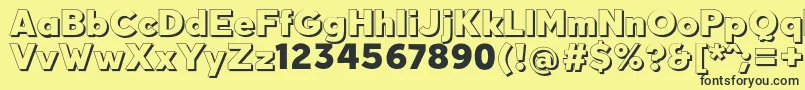 QuebabShadowFfp Font – Black Fonts on Yellow Background