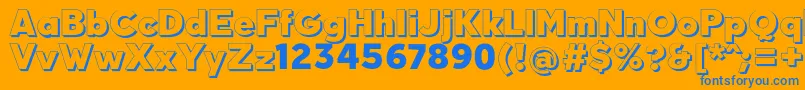 QuebabShadowFfp Font – Blue Fonts on Orange Background