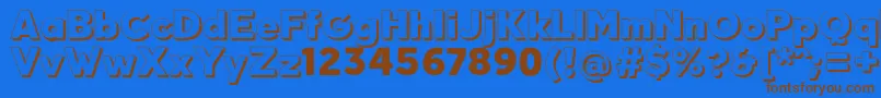 QuebabShadowFfp Font – Brown Fonts on Blue Background