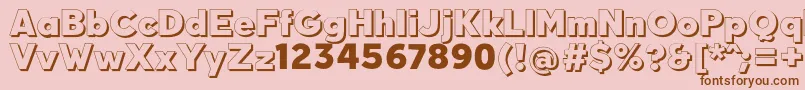 QuebabShadowFfp Font – Brown Fonts on Pink Background