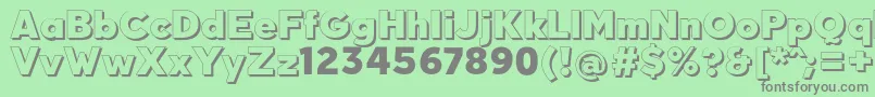 QuebabShadowFfp Font – Gray Fonts on Green Background