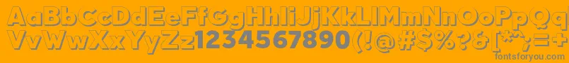 QuebabShadowFfp Font – Gray Fonts on Orange Background