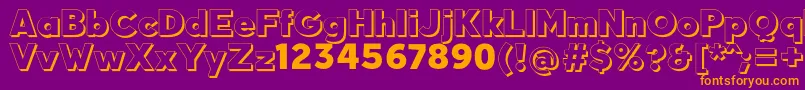 QuebabShadowFfp Font – Orange Fonts on Purple Background