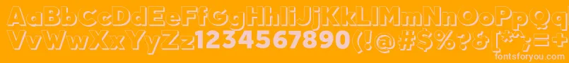 QuebabShadowFfp Font – Pink Fonts on Orange Background