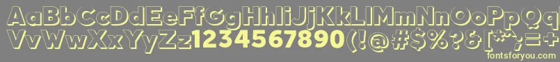 QuebabShadowFfp Font – Yellow Fonts on Gray Background