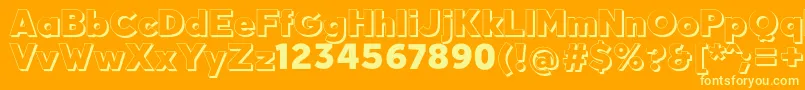 QuebabShadowFfp Font – Yellow Fonts on Orange Background