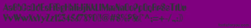フォントAmeliall – 紫の背景に黒い文字