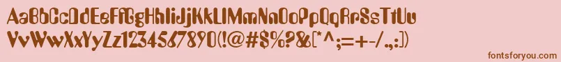 Ameliall Font – Brown Fonts on Pink Background