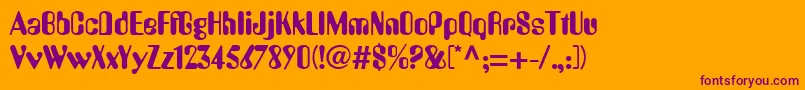 Ameliall Font – Purple Fonts on Orange Background
