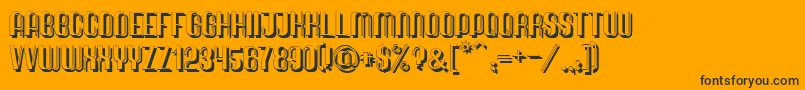 フォントQuimbieShaddow – 黒い文字のオレンジの背景