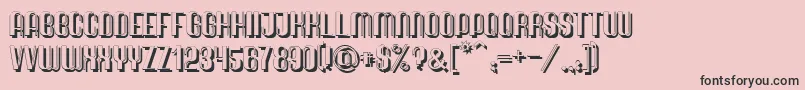 QuimbieShaddow Font – Black Fonts on Pink Background