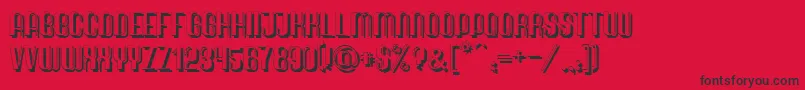 QuimbieShaddow Font – Black Fonts on Red Background