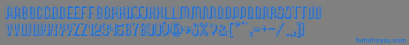 QuimbieShaddow Font – Blue Fonts on Gray Background