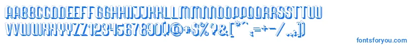 Шрифт QuimbieShaddow – синие шрифты