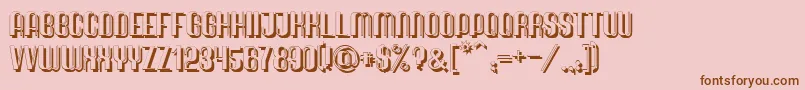 Шрифт QuimbieShaddow – коричневые шрифты на розовом фоне