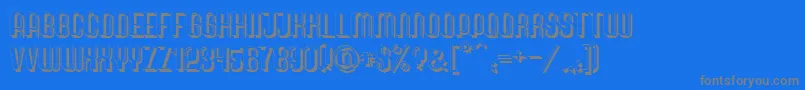 QuimbieShaddow-Schriftart – Graue Schriften auf blauem Hintergrund