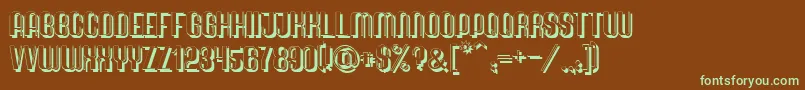 QuimbieShaddow Font – Green Fonts on Brown Background