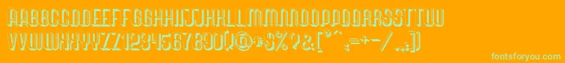 QuimbieShaddow Font – Green Fonts on Orange Background