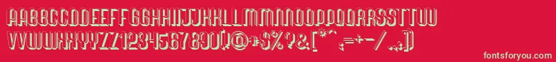 QuimbieShaddow Font – Green Fonts on Red Background